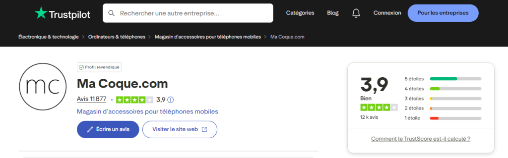 Avis clients Ma Coque.com 