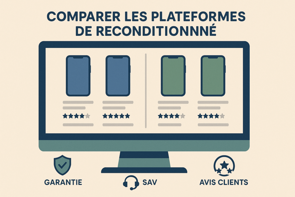 Illustration du comparatif CertiDeal et Back Market pour smartphones reconditionnés