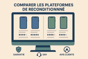 Illustration du comparatif CertiDeal et Back Market pour smartphones reconditionnés