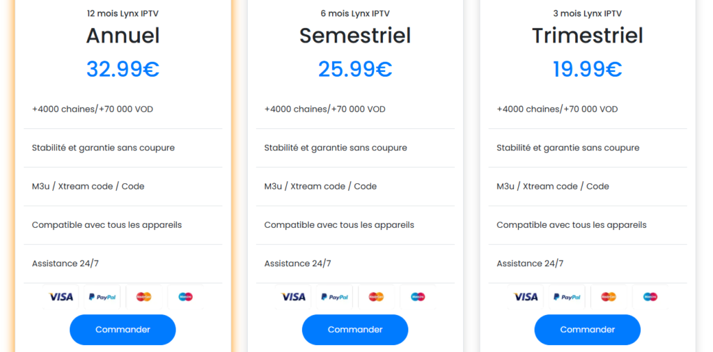 Prix Lynx IPTV 