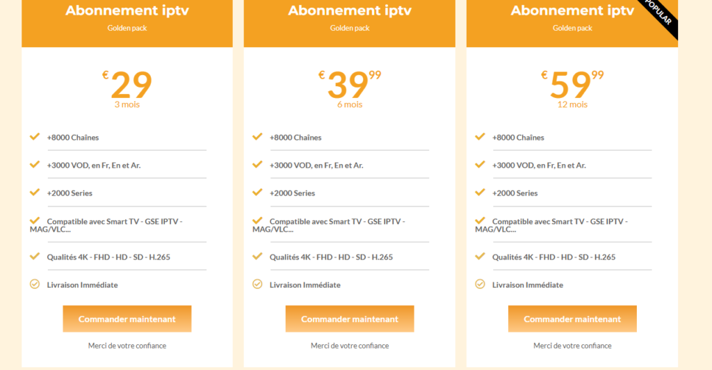 Avis Golden IPTV 