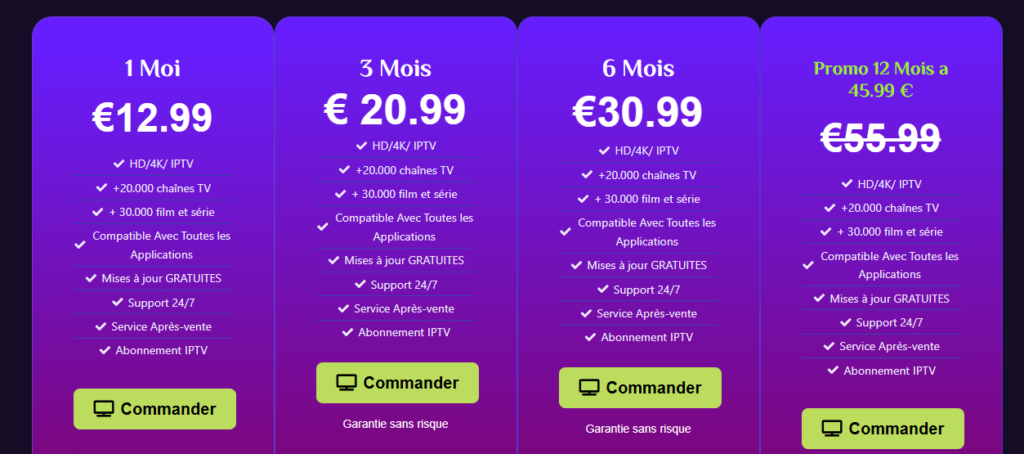 Prix Infinity IPTV