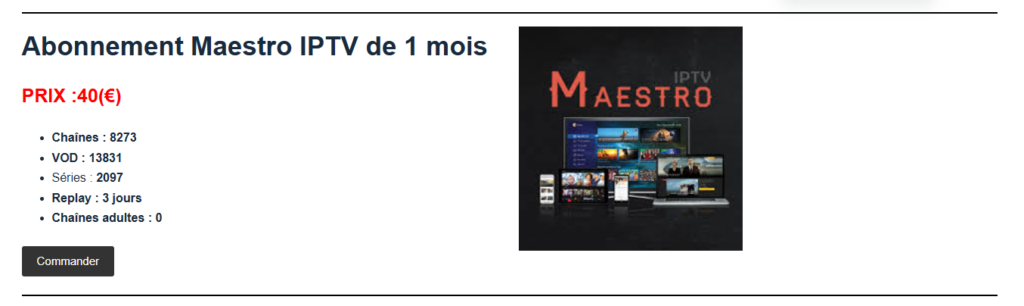 Avis maestro iptv