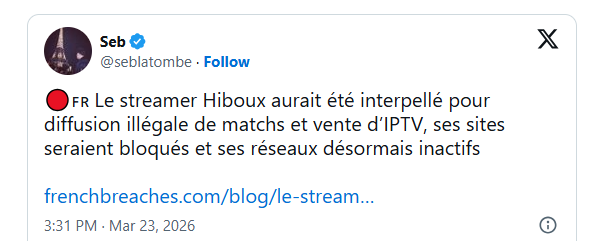 hiboux tv bloqué