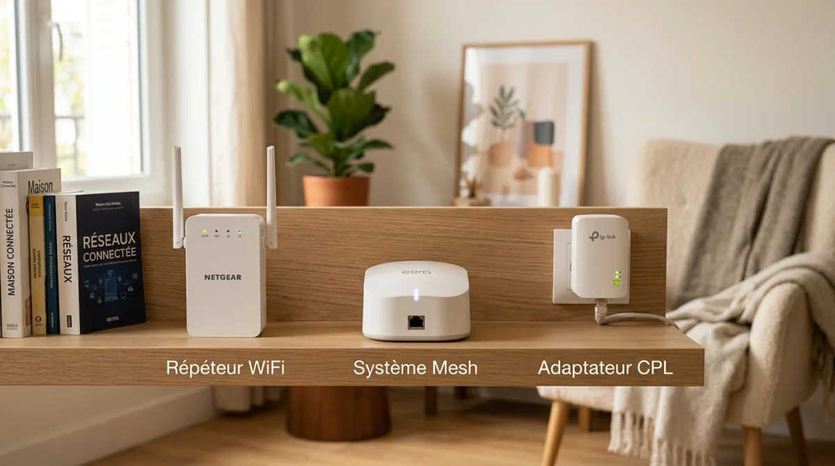 Comparatif : répéteur WiFi, système Mesh et adaptateur CPL pour choisir le meilleur équipement réseau.