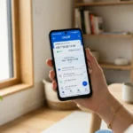 Smartphone affichant un numéro virtuel OnOff, identifiant l'opérateur pour le 0644.