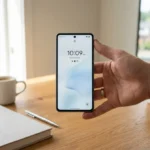 Main tenant un smartphone moderne sur un bureau épuré, 0629 quel opérateur